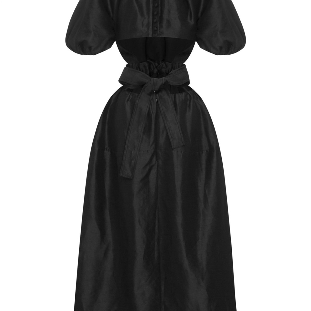 NWT Aje mimosa cutout black midi dress size 2